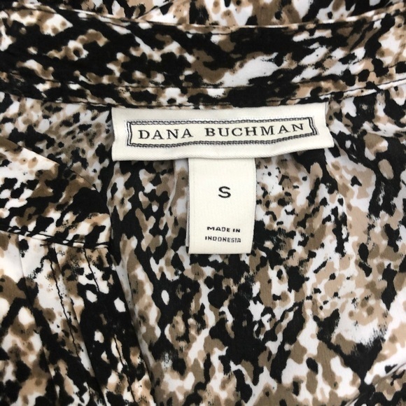 Dana Buchman Brown Snakeskin Print Top Sz S - Picture 4 of 6